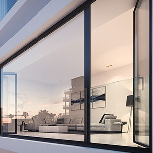 Aluminiumprofil - JULIETTA  - ALUMINCO - Glas / symmetrischer Querschnitt / für Geländer