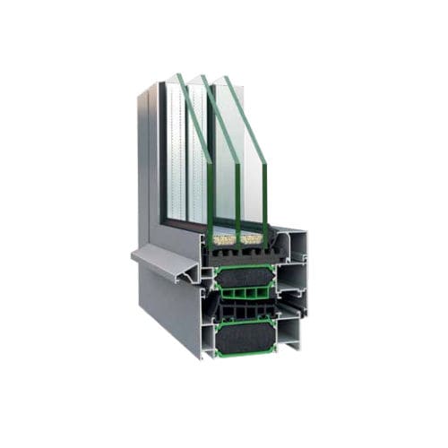 Aluminium-Fensterprofil - W4900 - ALUMINCO - wärmeisoliert / für Passivhaus