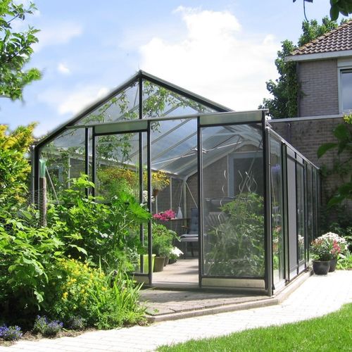 Gewächshaus für Hobbygärten - R307H - ACD - einkuppelig / Aluminiumstruktur / Glas