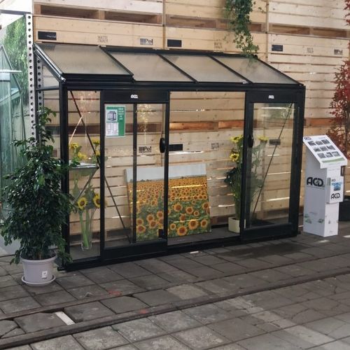 Gewächshaus für Hobbygärten - MICCOLO M04 - ACD - einkuppelig / Glas / mit seitlicher Belüftung