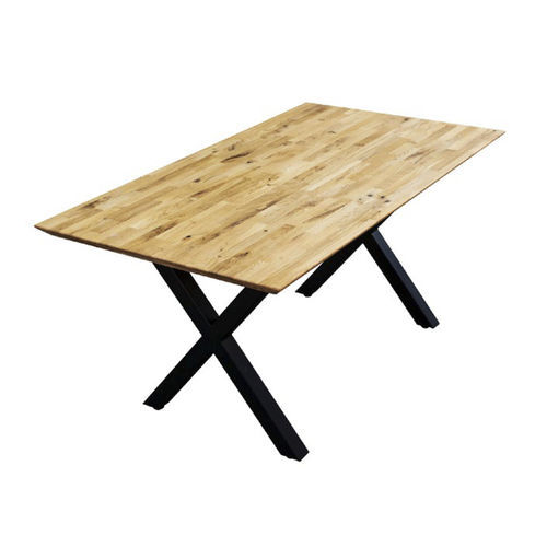 Tisch / minimalistisches Design - ASKET-LOFT CLASSIK - Hitte s.r.o. - Eiche / Gestell aus heißlackiertem Stahl / rechteckig