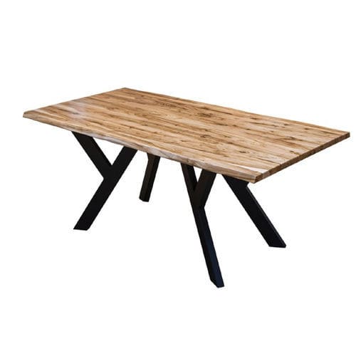 Design-Tisch - BOSCO LOFT - Hitte s.r.o. - Ahornholz / Gestell aus heißlackiertem Stahl / rechteckig
