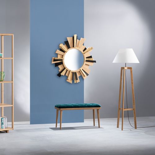 Bank / skandinavischer Stil - AMARANTH - Ziemann Home Design - Massivholz / Stoff / gepolstert