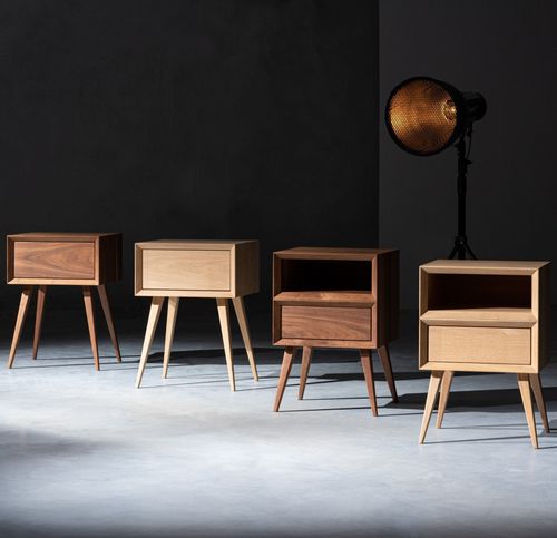 Moderner Nachttisch - DUNN - Ziemann Home Design - Holz / Gestell aus Holz / rechteckig