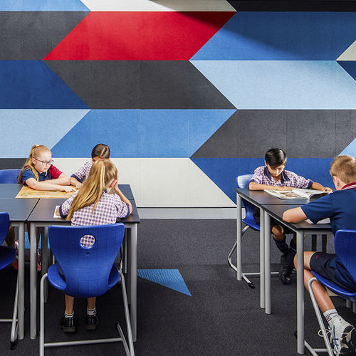 Innenwandverkleidung - COMPOSITION® PEEL 'N' STICK TILES - AUTEX ACOUSTICS - PET / texturiert / Fliesenoptik