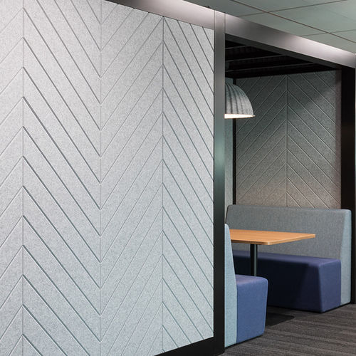 Akustik-Wandpaneel - GROOVE - AUTEX ACOUSTICS - PET / rechteckig / Holzoptik