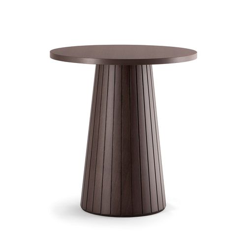 Moderner Tisch - CORDOBA 082 H75 T - TIROLO SRL - Holz / Gestell aus Holz / rund
