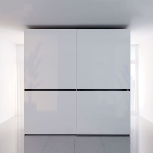 Moderner Kleiderschrank - MILANO  - ITALIANELEMENTS - MDF / melaminbeschichtet / mit Schiebetür