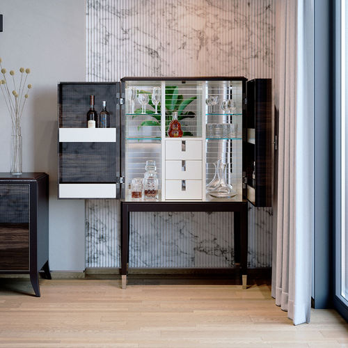 Moderner Barschrank - BAR  - ITALIANELEMENTS - Holz / mit integrierter Beleuchtung