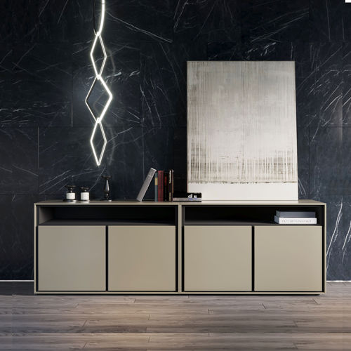 Modernes Sideboard - MODE BASE1 - ITALIANELEMENTS - lackiertes MDF / für Hotelzimmer / grau