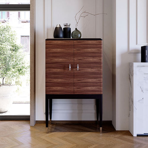 Moderner Barschrank - G.BAR - ITALIANELEMENTS - Nussbaum / lackiertes Holz / Holzfurnier