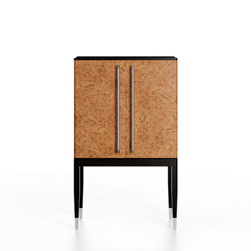 Moderner Barschrank - G.BAR RADICA CASTAGNO - ITALIANELEMENTS - lackiertes Holz / Holzfurnier / mit Flügeltür