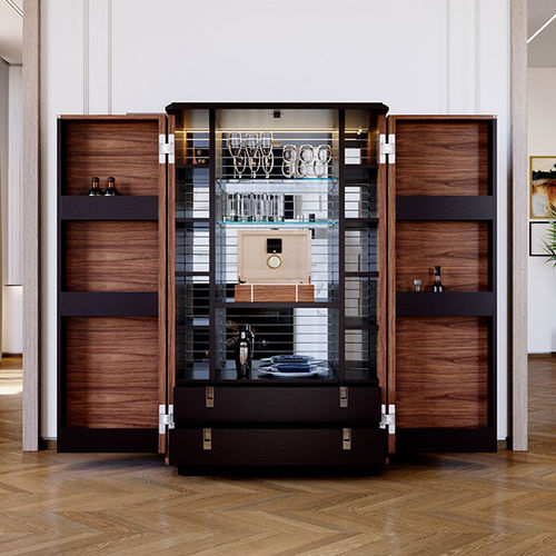 Moderner Barschrank - TEOMONDO L - ITALIANELEMENTS - Holz / mit integrierter Beleuchtung