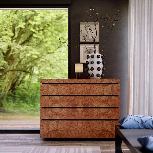 Moderne Kommode - RADICA CASTAGNO - ITALIANELEMENTS - Holz / 4 Schubladen