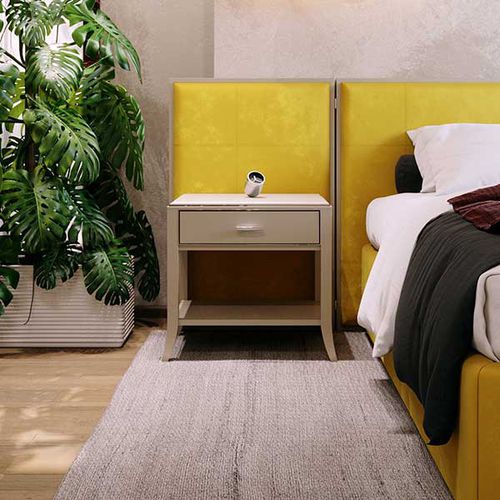 Klassischer Nachttisch - RELIEF - ITALIANELEMENTS - lackiertes Holz / lackiertes MDF / Gestell aus Holz