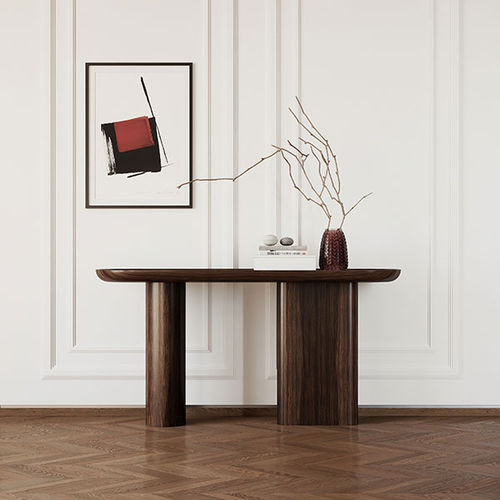 Moderner Konsolentisch - GRANDE - ITALIANELEMENTS - Marmor / Gestell aus lackiertem Holz / Gestell aus Nussbaum