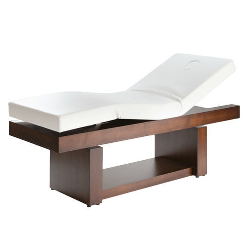 Elektrische Massageliege - Manak - Esthetica Spa and Salon Resources Private Limited - Teakholz / Natureiche / Holzfurnier