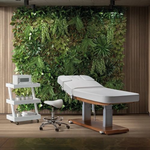 Elektrische Massageliege - Tejas - Esthetica Spa and Salon Resources Private Limited - Massivholz / Gewebe mit PVC-Beschichtung / Schaumstoff