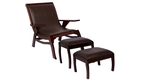 Kunstleder-Massagesessel - Anandi - Esthetica Spa and Salon Resources Private Limited - Holz / mit Fußstütze