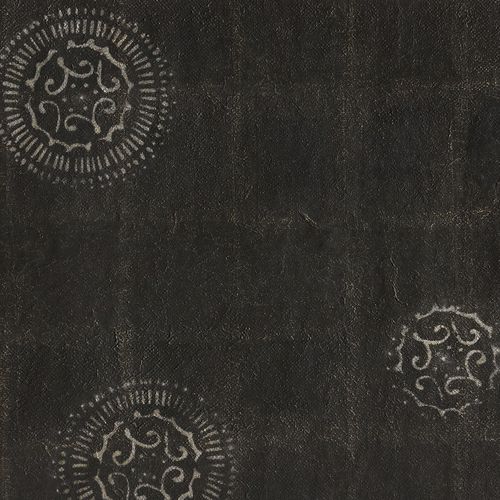 Moderne Tapete - FOSSILI - FABSCARTE - Motiv / Stoffoptik / schwarz