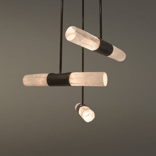 Moderner Kronleuchter - RAINIER - Hilliard - Stein / LED / handgefertigt