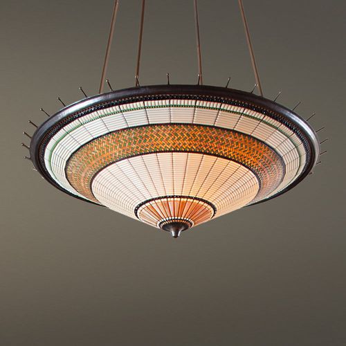 Hängelampe - GRAND PARASOL - Hilliard - Bronze / Glas / klassisch