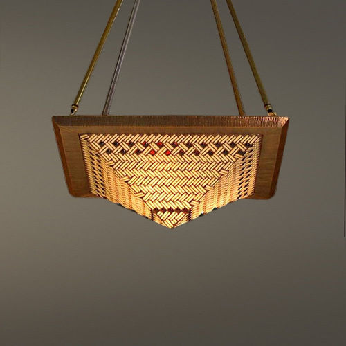 Hängelampe - SIMPLE PYRAMID - Hilliard - Bronze / Glas / klassisch