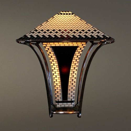 Tischlampe - KYOTO - Hilliard - Bronze / Glas / klassisch