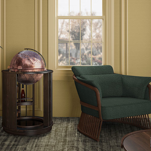 Moderner Barschrank - Martin - WOOD TAILORS CLUB - Nussbaum / Kupfer / maßgefertigt
