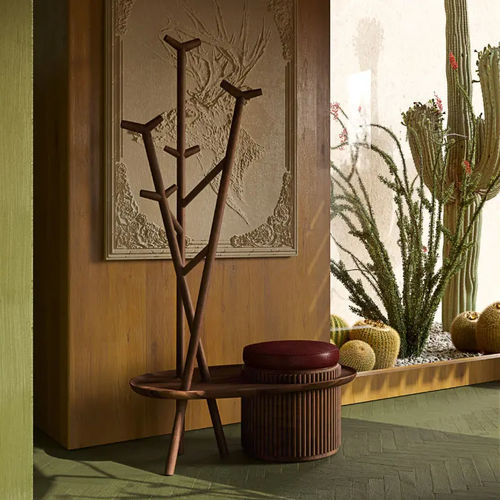 Bodenstehender Garderobenständer - Barlow - WOOD TAILORS CLUB - modern / Nussbaum / maßgefertigt