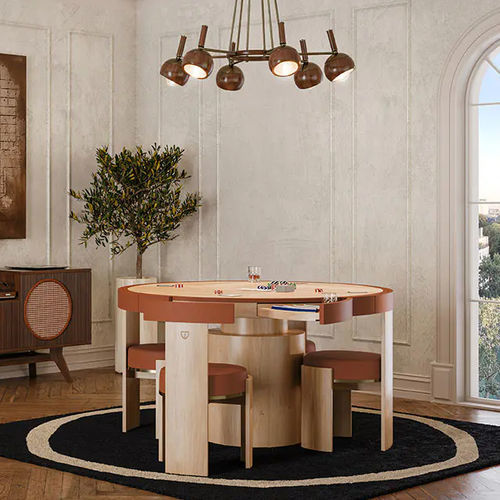 Moderner Spieltisch für Kinder - Wellesly - WOOD TAILORS CLUB - für Privatgebrauch / Nussbaum / Leder