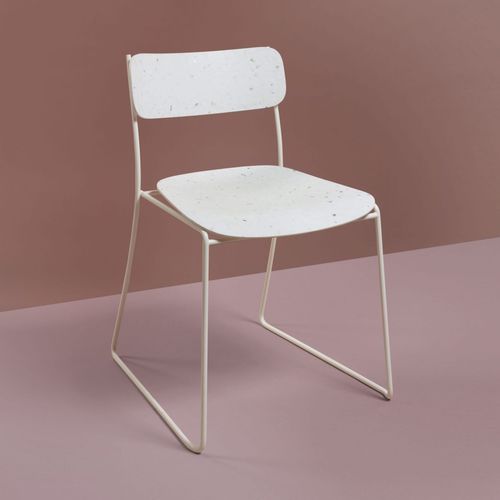 Moderner Stuhl - SEN 93,7 - NOMA Editions - für den Innenraum / Recyclingkunststoff / Gestell aus lackiertem Stahl