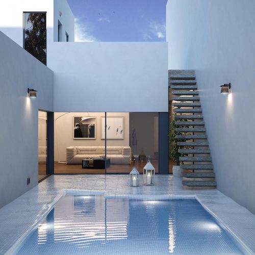 Gerade Treppe - U-CRT - Unica living design Poland - Betonstufen / Beton / für Außenbereich