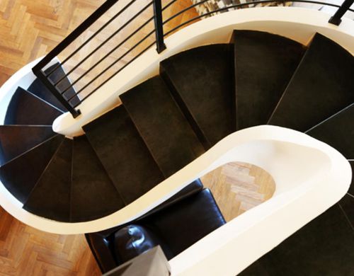 Spindeltreppe - U-CMS - Unica living design Poland - Betonstufen / Stahlbeton / modern