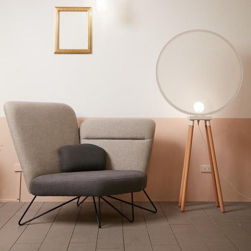 Moderner Sessel - Soledad  - camino - Stoff / Metall / mit Kissen