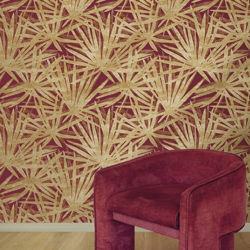 Moderne Tapete - PALMA D'ORO - SIRPI - Vinyl / Blumenmotiv / grau