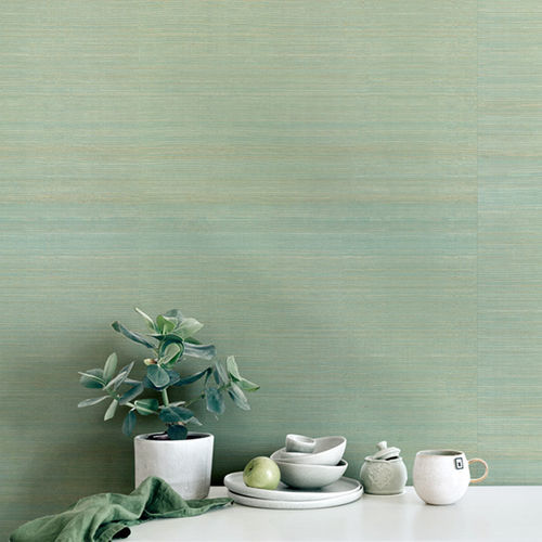 Moderne Tapete - ABACA  - SIRPI - Naturfaser / Streifenmuster / Stoffoptik