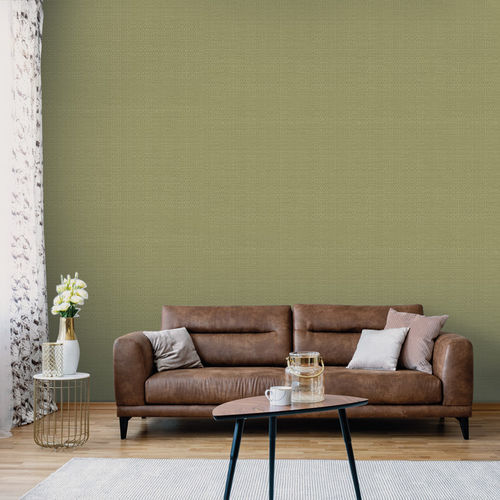 Moderne Tapete - SASHIKO - SIRPI - Vinyl / einfarbig / Stoffoptik