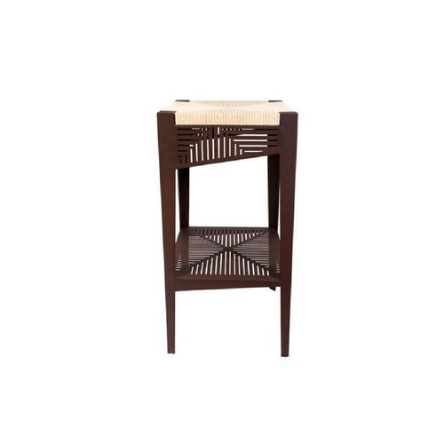 Moderner Barhocker - CORTESE - Trackdesign - Stroh / Gestell aus COR-TEN®-Stahl / mit 4 Beinen