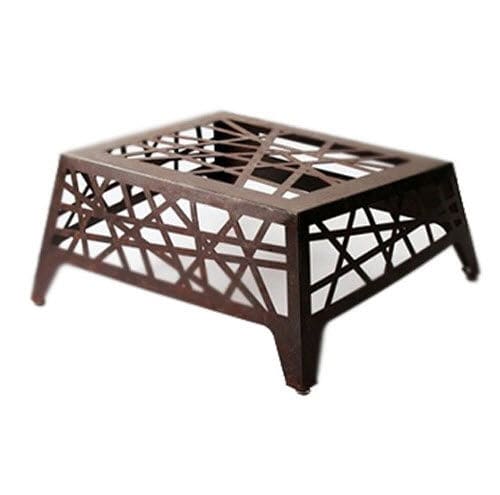 Modernes Sitzkissen - MIKADO - Trackdesign - COR-TEN®-Stahl / rechteckig / mit abnehmbarem Kissen