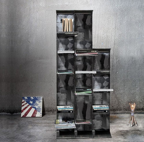 Modul-Bücherregal - TREEBOOKS - Trackdesign - modern / Stahl