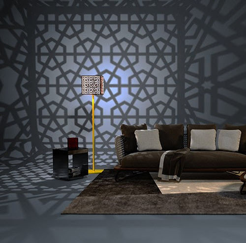 Stehleuchte - NUR - Trackdesign - lackierter Stahl / COR-TEN®-Stahl / modern