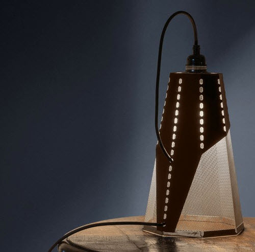 Nachttischlampe - FRAC - Trackdesign - Edelstahl / COR-TEN®-Stahl / modern