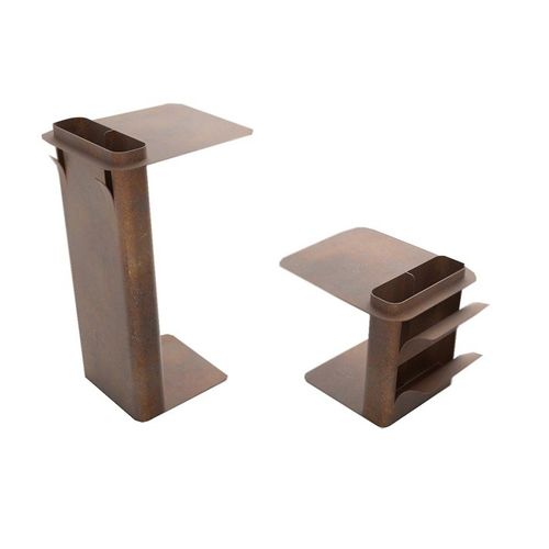 Moderner Beistelltisch - DAD - Trackdesign - COR-TEN®-Stahl / Gestell aus Stahl / rechteckig