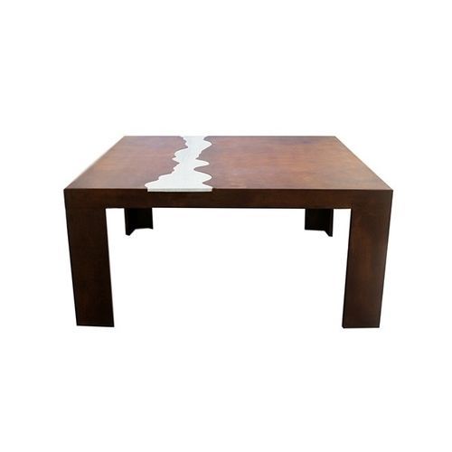 Moderner Tisch - TIVOLI - Trackdesign - Marmor / Gestell aus COR-TEN®-Stahl / rechteckig