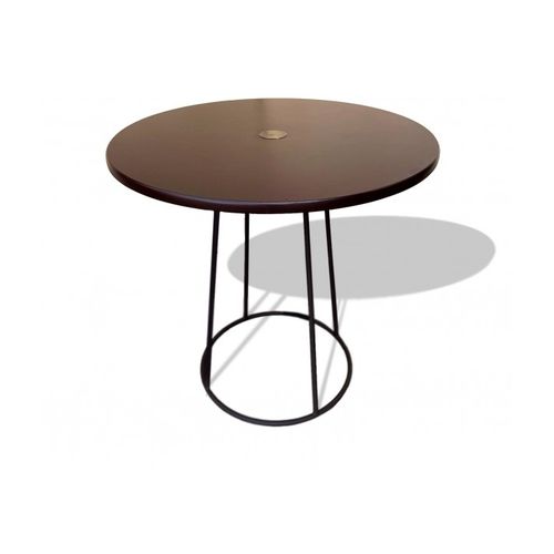 Moderner Tisch - VINYL  - Trackdesign - Sperrholz / Gestell aus Stahl / rund