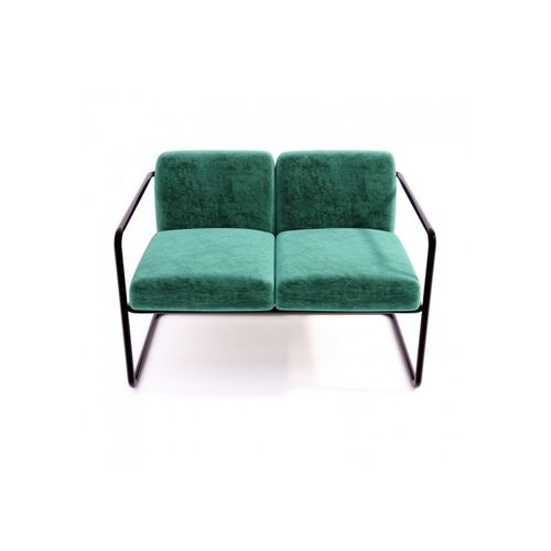 Modernes Sofa - TERES  - Trackdesign - Stoff / grün / Stahl