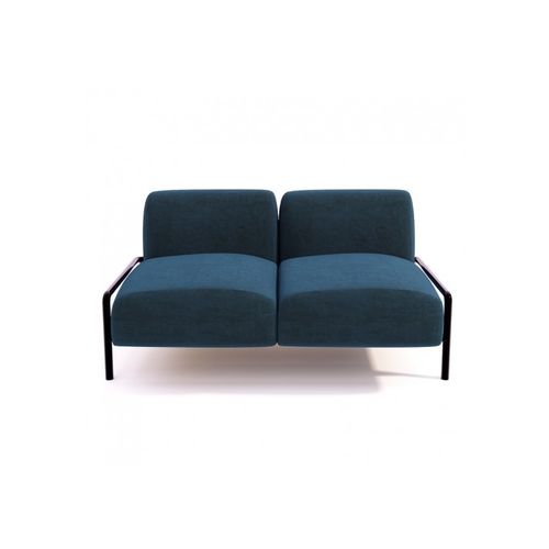 Modernes Sofa - QUIES  - Trackdesign - Stoff / ohne Armlehnen / blau