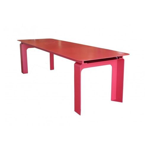 Moderner Tisch - GANIMEDE - Trackdesign - aus lackiertem Stahl / Cortenstahl / Gestell aus bemaltem Stahl