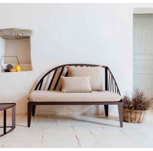 Modernes Sofa - OBLÌ - Trackdesign - für Garten / Stoff / mit abnehmbarem Kissen
